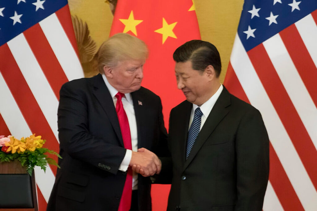 US President Donald Trump and China President Xi Jinping transformed scaled