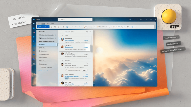 microsoft outlook ai themes