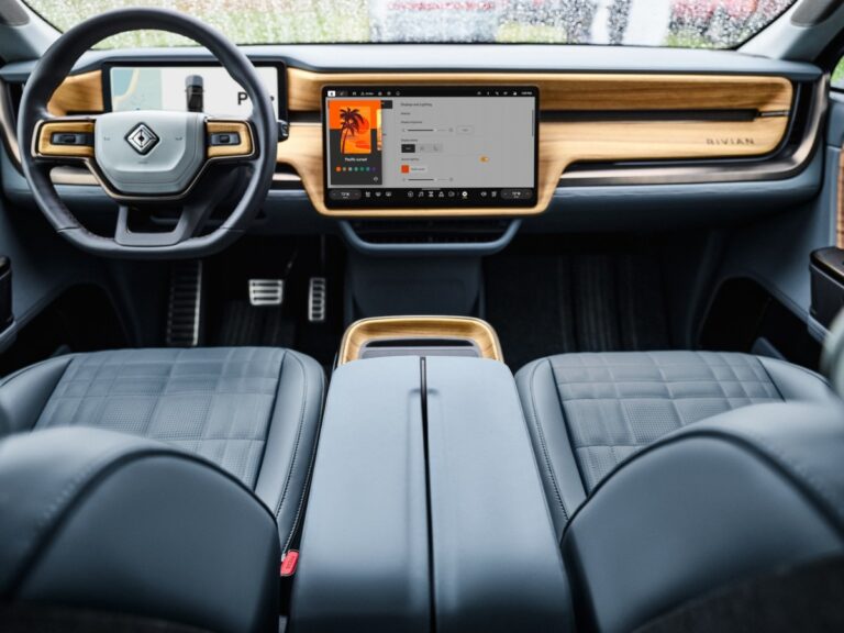 rivian next gen r1 whole dashboard